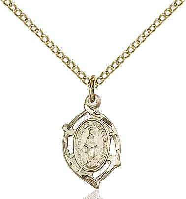 Miraculous medal 4152M2, Gold Filled