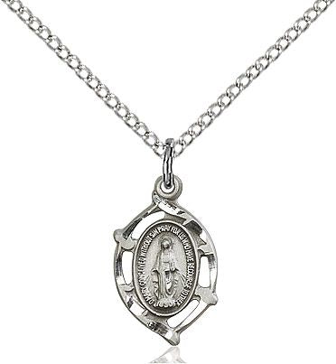 Miraculous medal 4152M1, Sterling Silver