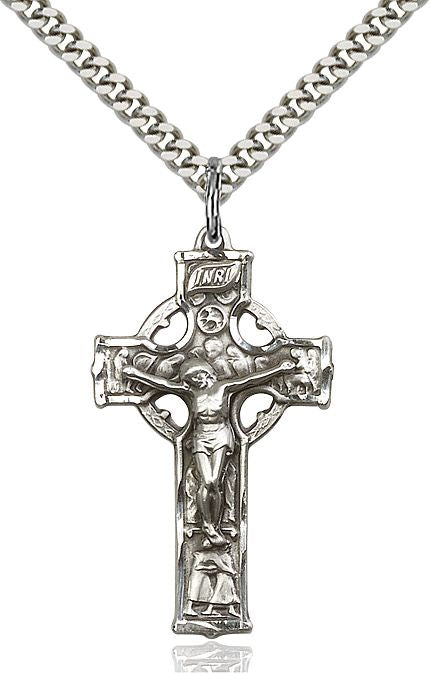 Celtic Crucifix medal 54401, Sterling Silver