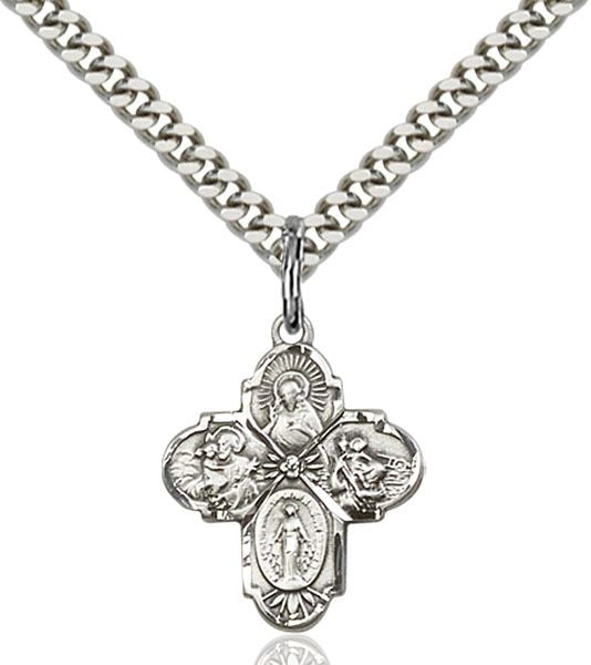 4-way Cross medal 54491, Sterling Silver