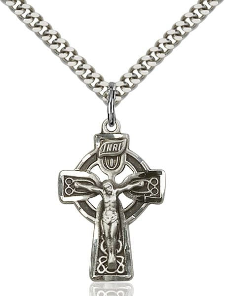 Celtic Crucifix medal 56841, Sterling Silver
