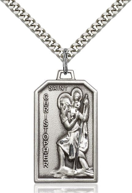 Saint Christopher medal 57211, Sterling Silver