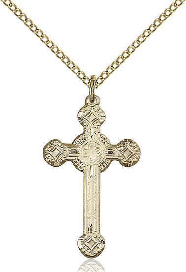 Cross medal 60062, Gold Filled