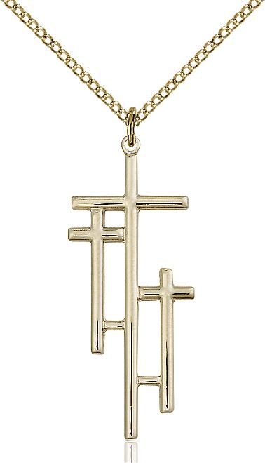 Cross medal 60302, Gold Filled