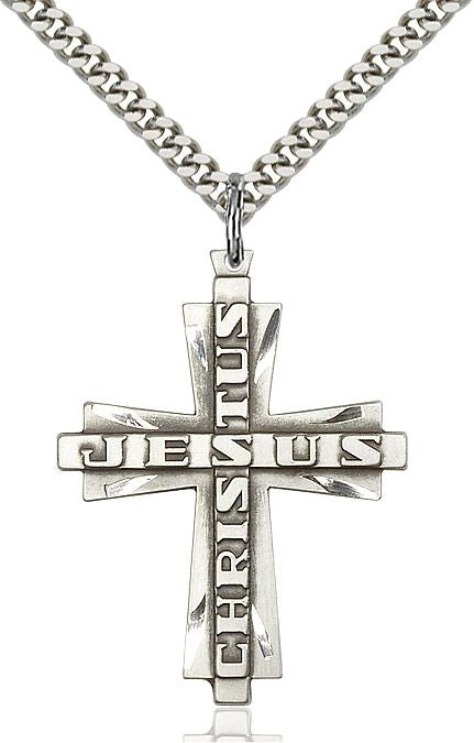 Jesus Christus Cross medal 60341, Sterling Silver