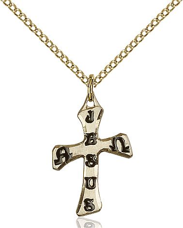 Cross medal 60632, Gold Filled