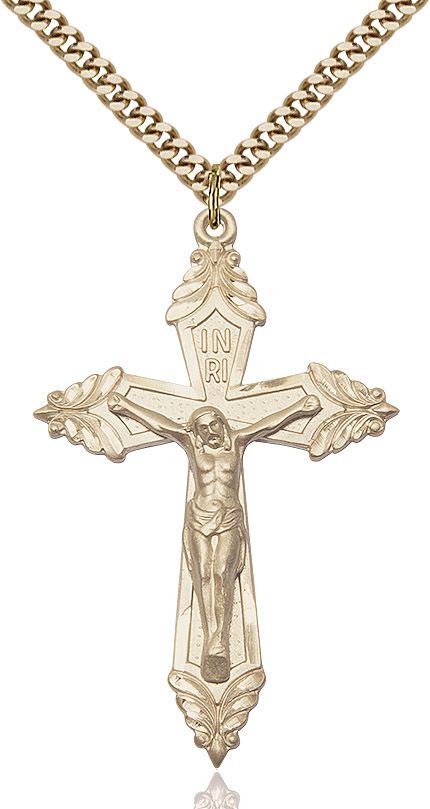 Crucifix medal 60762, Gold Filled