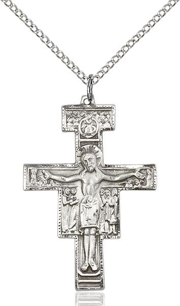 San Damiano Crucifix medal 60771, Sterling Silver