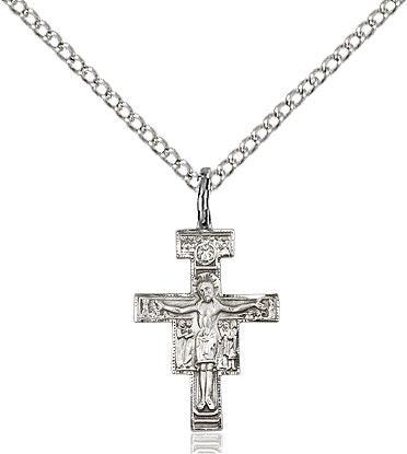 San Damiano Crucifix medal 60781, Sterling Silver