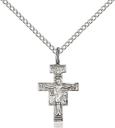 San Damiano Crucifix medal 60781, Sterling Silver