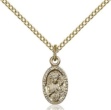Our Lady of Czestochowa medal 60912, Gold Filled