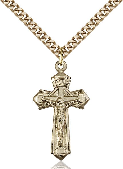 Crucifix medal 60922, Gold Filled