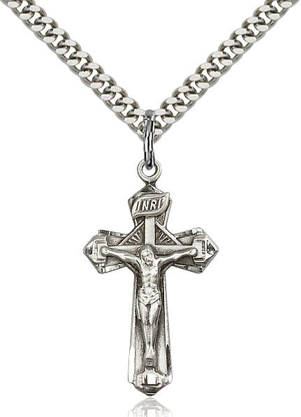 Crucifix medal 60921, Sterling Silver