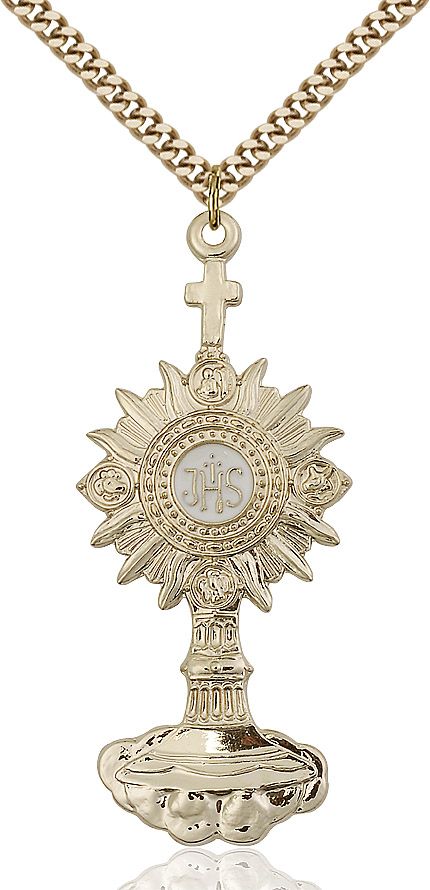 Monstrance medal 60992, Gold Filled