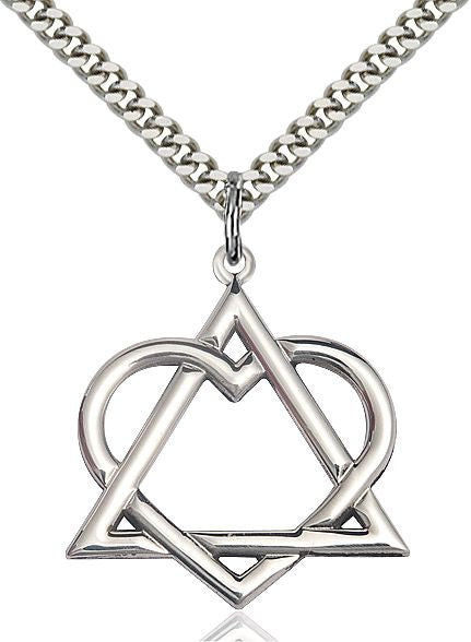 Adoption Heart medal 62101, Sterling Silver