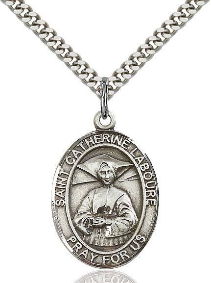 Saint Catherine Laboure medal S0211, Sterling Silver
