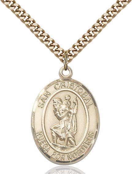 San Cristobal medal S022SP2, Spanish, Gold Filled
