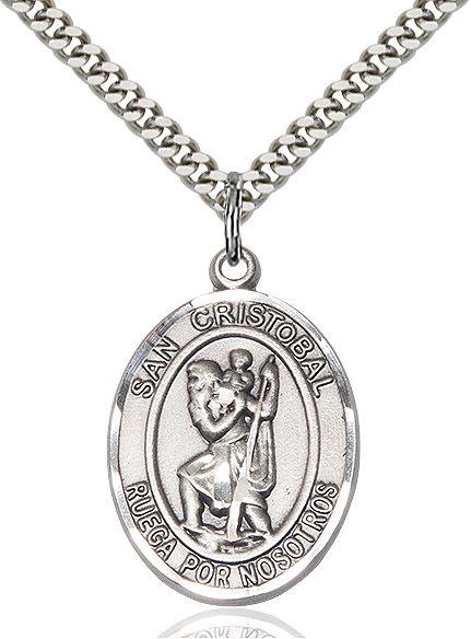 San Cristobal medal S022SP1, Spanish, Sterling Silver