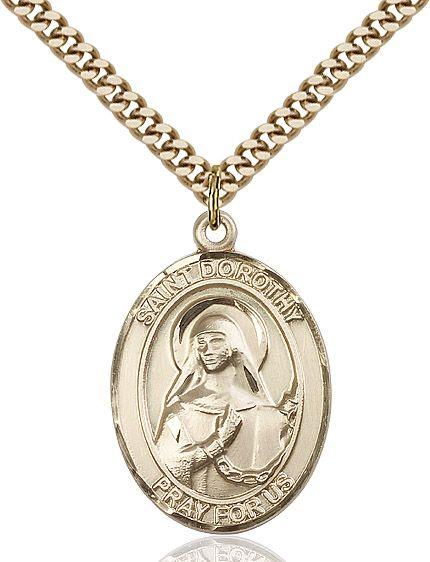 Saint Dorothy medal S0232, Gold Filled