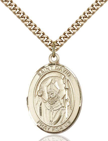 Saint David of Wales medal S0272, Gold Filled