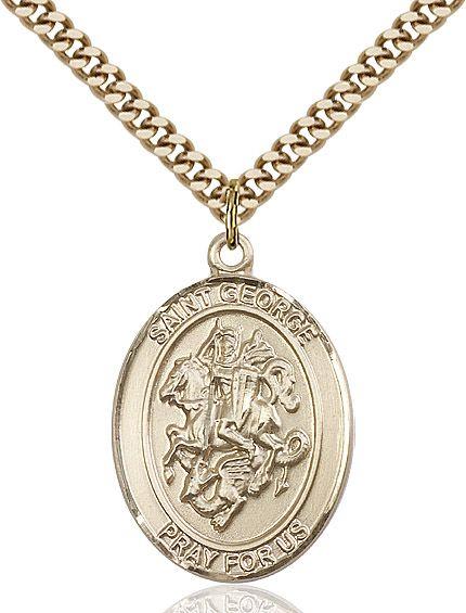 Saint George medal S0402, Gold Filled