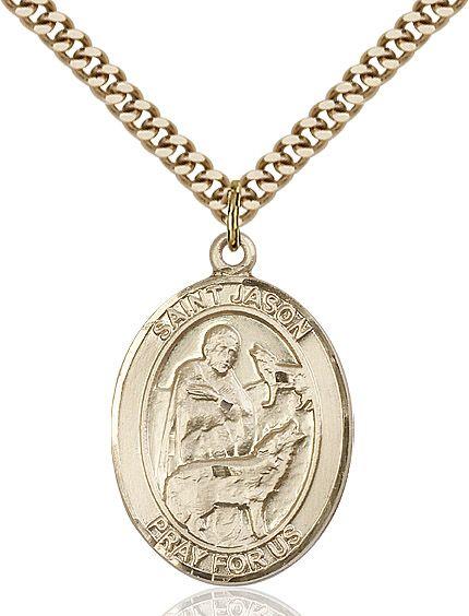 Saint Jason medal S0512, Gold Filled