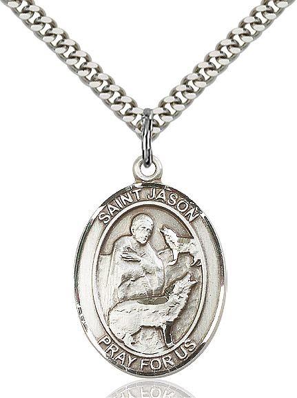 Saint Jason medal S0511, Sterling Silver