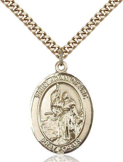 Saint Joan of Arc medal S0532, Gold Filled