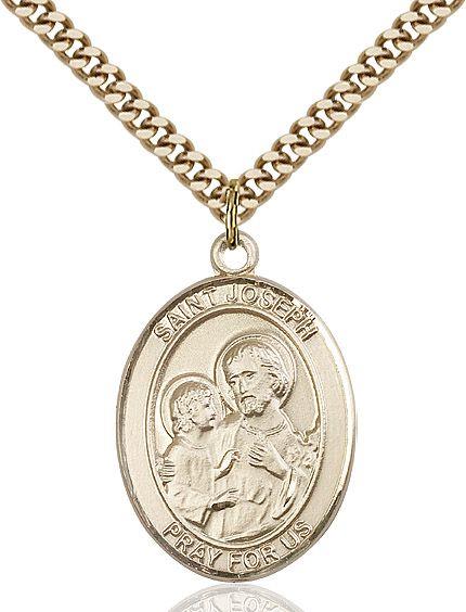 Saint Joseph medal S0582, Gold Filled