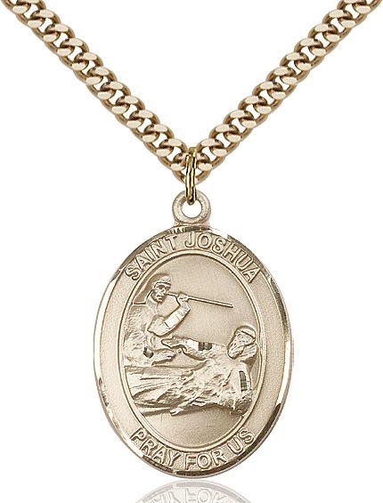Saint Joshua medal S0592, Gold Filled