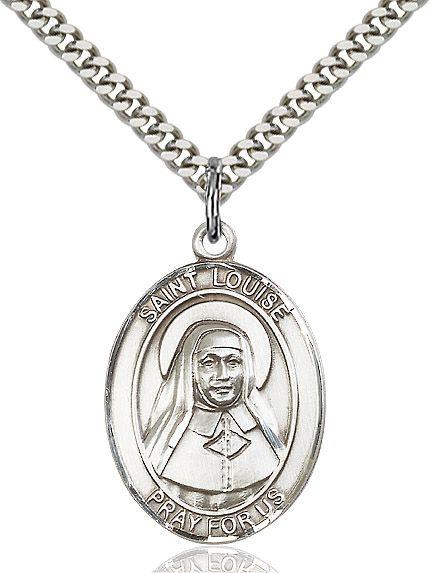 Saint Louise De Marillac medal S0641, Sterling Silver