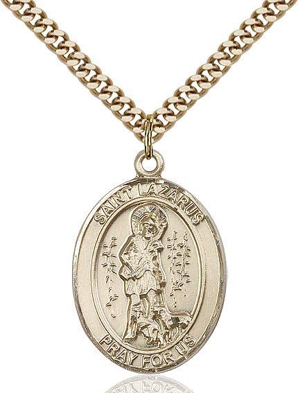 Saint Lazarus medal S0662, Gold Filled