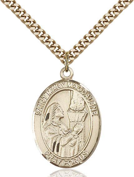 Saint Mary Magdalene medal S0712, Gold Filled