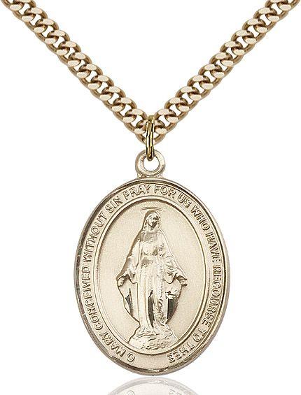 Miraculous Medal S0782, Gold Filled
