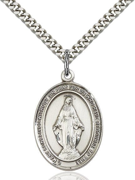 Miraculous medal 70781, Sterling Silver
