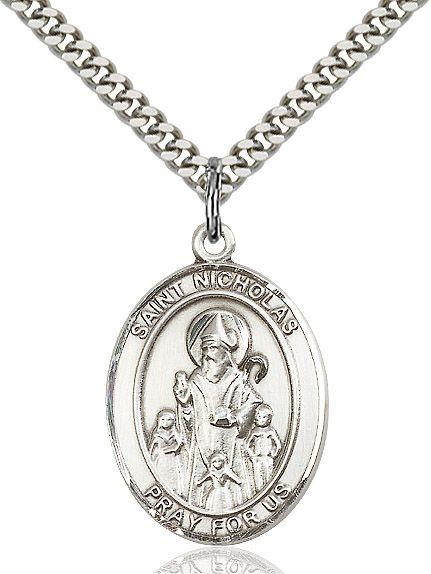 Saint Nicholas medal S0801, Sterling Silver