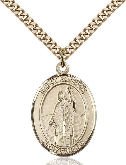 Saint Patrick medal S0842, Gold Filled