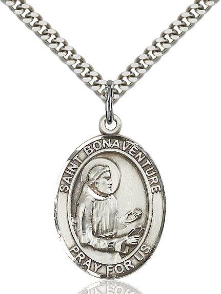 Saint Bonaventure medal S0851, Sterling Silver