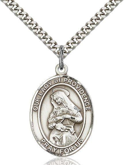 Our Lady of Providence medal S0871, Sterling Silver