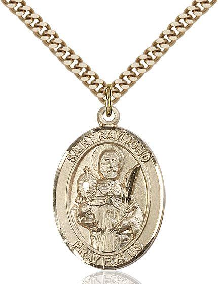 Saint Raymond Nonnatus medal S0912, Gold Filled