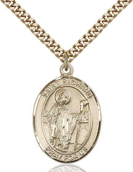 Saint Richard medal S0932, Gold Filled