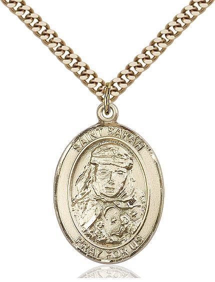 Saint Sarah medal S0972, Gold Filled
