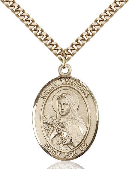 Saint Theresa medal S1062, Gold Filled
