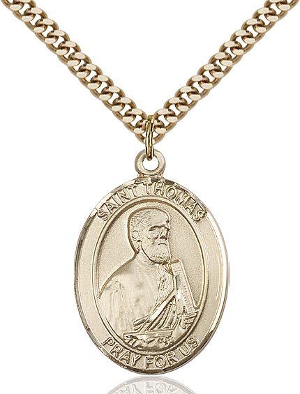 Saint Thomas the Apostle medal S1072, Gold Filled