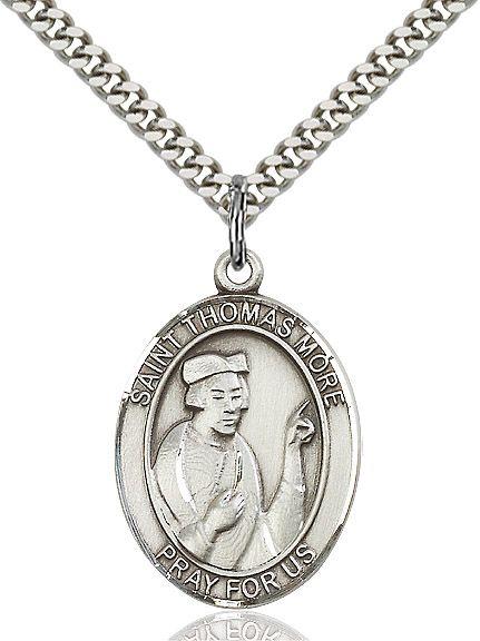 Saint Thomas More medal S1091, Sterling Silver