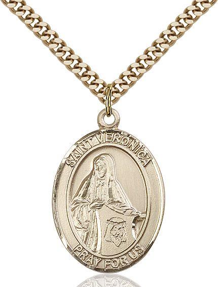 Saint Veronica medal S1102, Gold Filled
