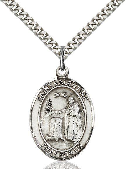 Saint Valentine of Rome medal S1211, Sterling Silver