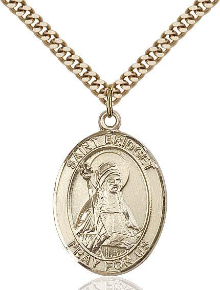 Saint Bridget of Sweden medal S1222, Gold Filled