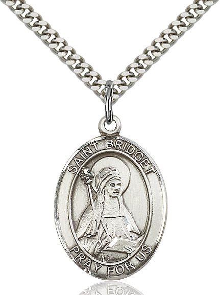 Saint Bridget of Sweden medal S1221, Sterling Silver