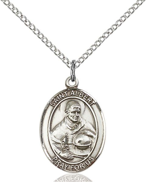 Saint Albert the Great medal S0011, Sterling Silver